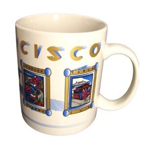 San Francisco Coffee Mug Souvenir Golden Gate Lombard St Cable Car Landmarks